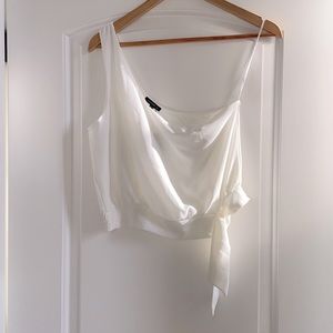 NWT Dynamite one shoulder cropped blouse